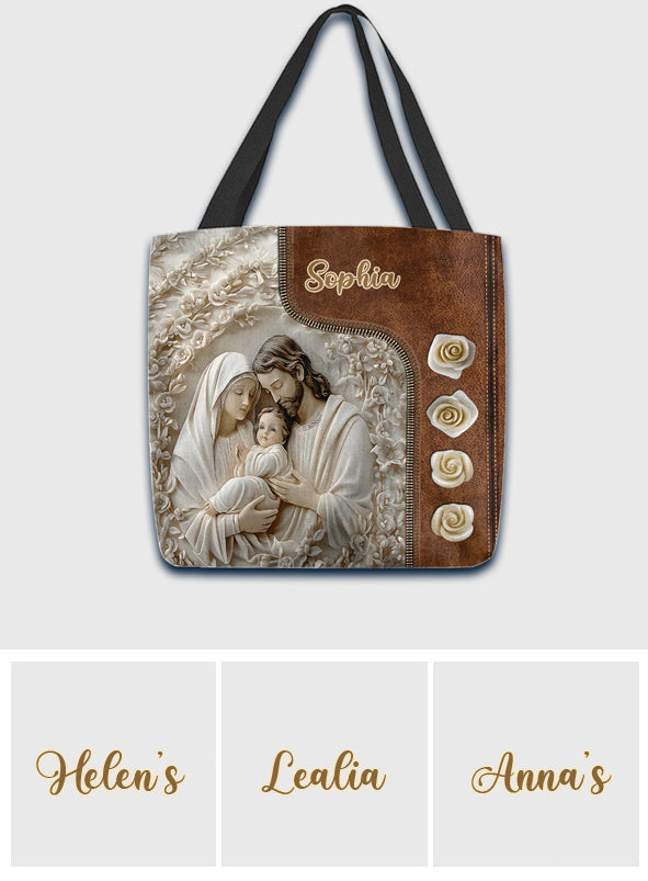 The Holy Family - Personalized Christian Tote Bag