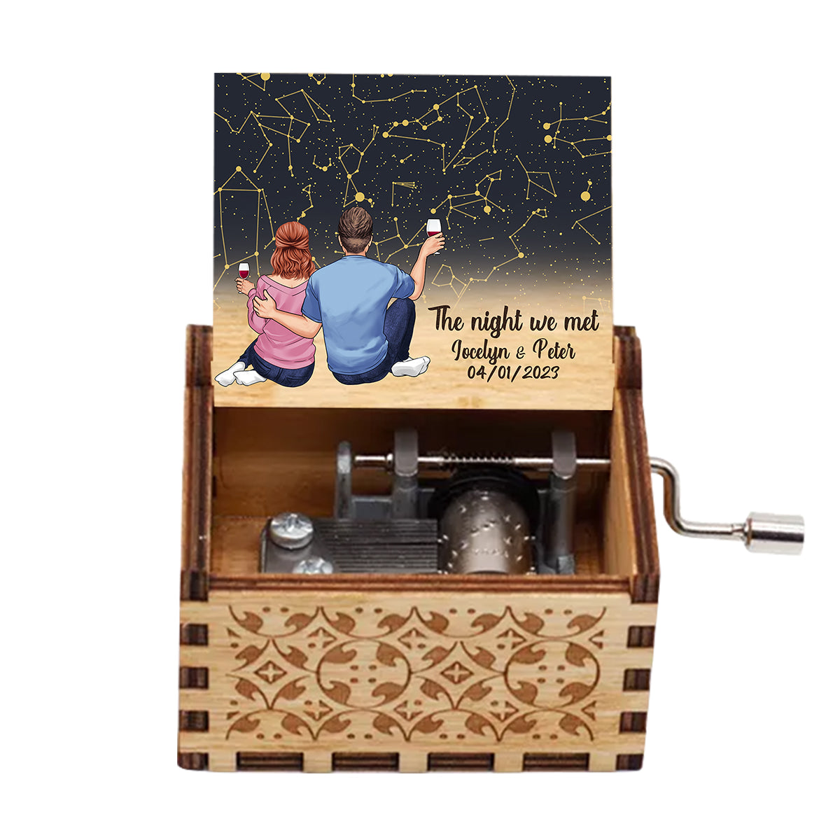 The Night We Met - Personalized Couple Hand Crank Music Box