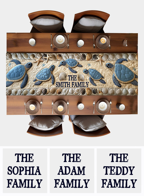 Love Turtles - Personalized Turtle Table Runner