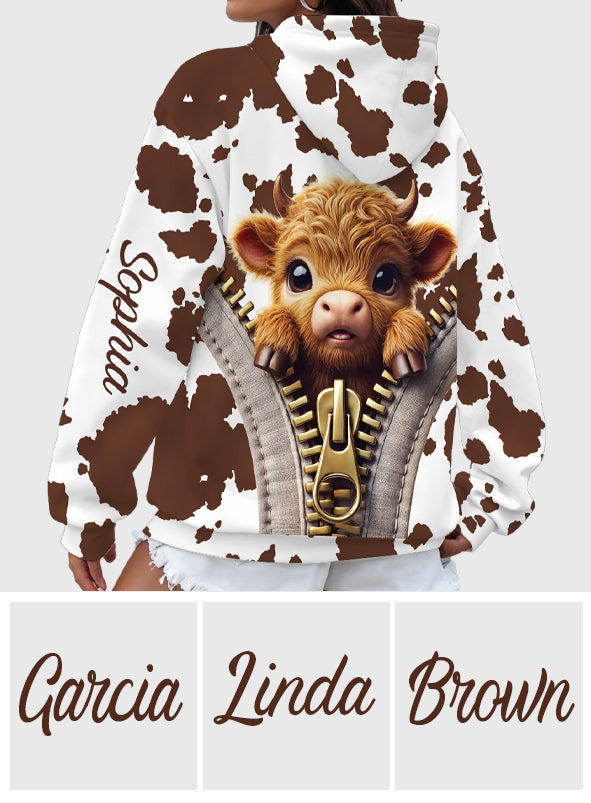 Love Highland Cow - Personalized All Over Shirt