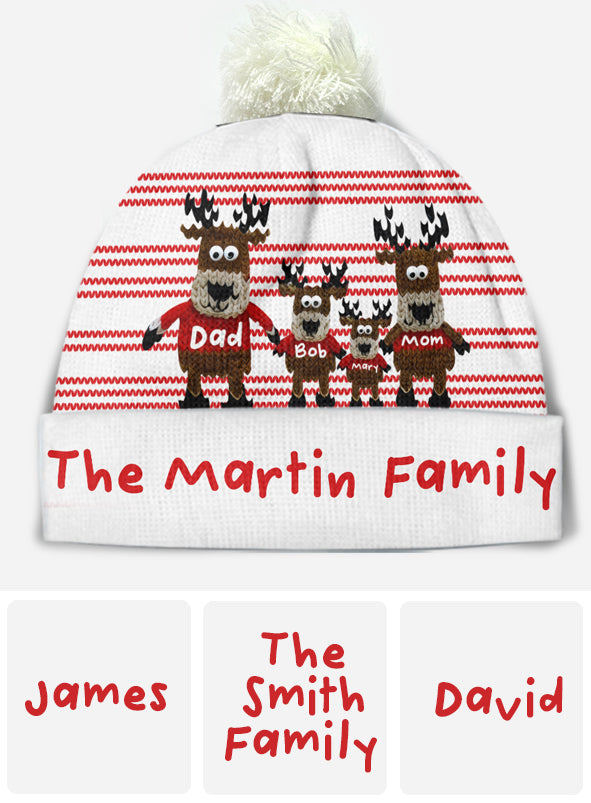 Oh Deer Christmas - Personalized Family Beanie Hat