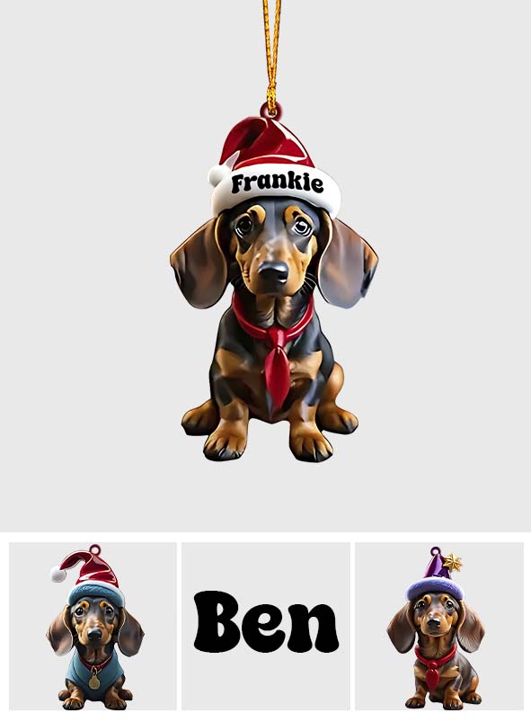 Cute Dachshund - Personalized Dachshund Ornament