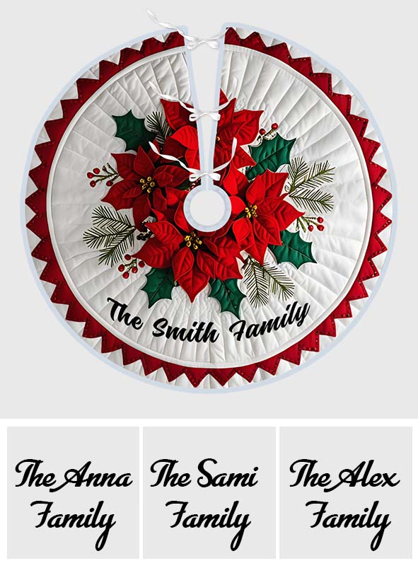 Merry Christmas - Personalized Family Tree Skirt