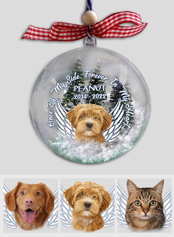 Forever In my Heart - Gift for dog lovers, cat lover - Personalized Snow Globe Ornament