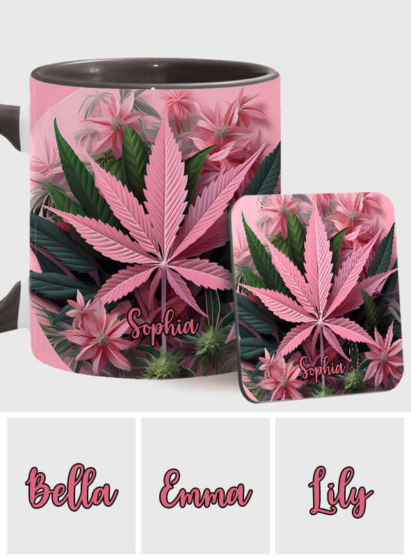 Pink Stoner Chick - Personalized Weed Accent Mug