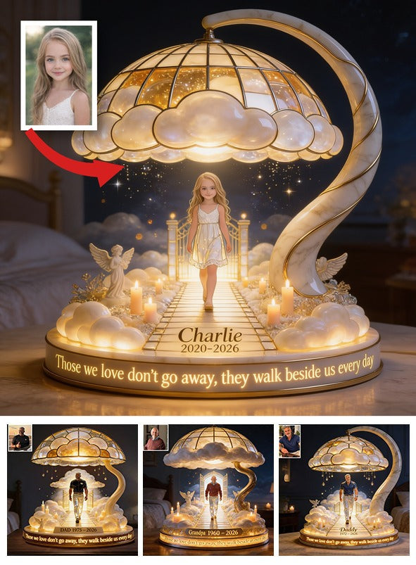 Personalized Little Girl Memorial Acrylic LED Night Light, Remembrance Gift for Daughter Granddaughter