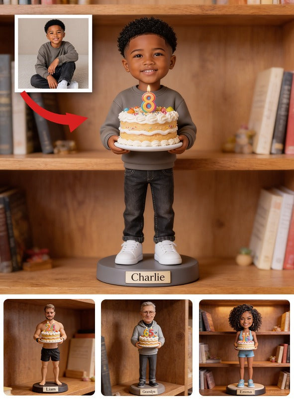 Personalized 8th Birthday Black Little Boy Custom Shaped Acrylic Plaque Gift for Son Grandson Nephew