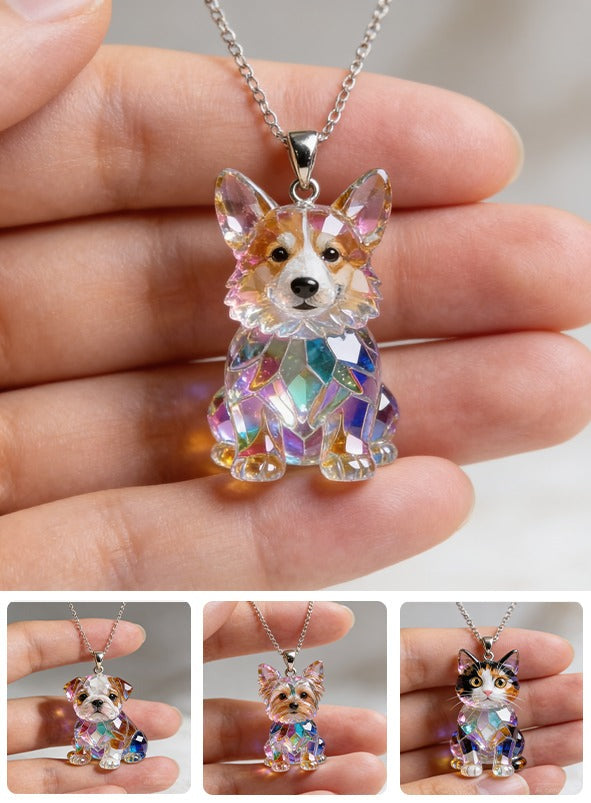 Custom Photo Pembroke Welsh Corgi 2016-2026 Shaped Acrylic Pendant Necklace
