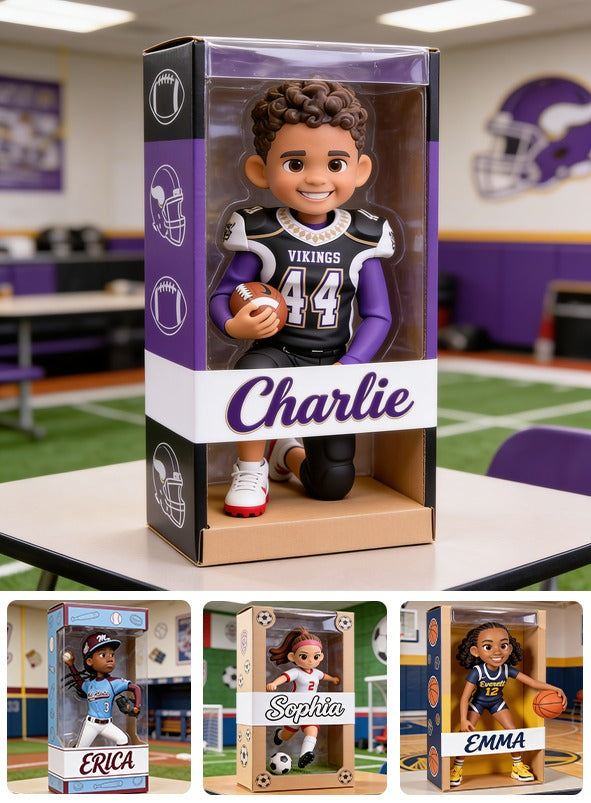 Personalized Latino Youth American Football Player Custom Shaped Acrylic Plaque Football Gift