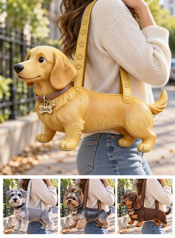 Personalized Adult Golden Retriever Custom Shape Tote Bag Pet Lover Gift