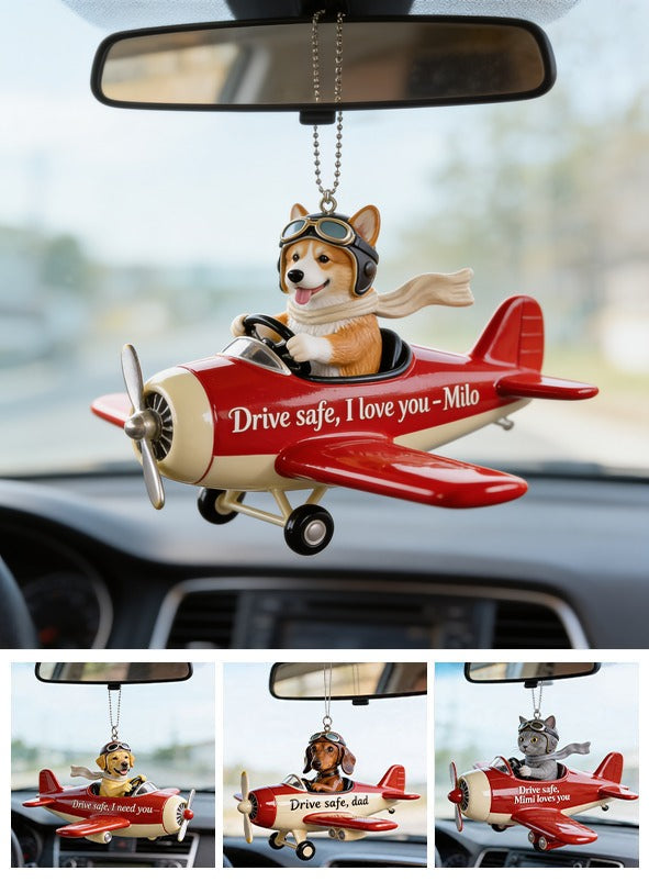 Custom Photo Tan and White Pembroke Welsh Corgi Car Ornament Pet Lover Gift