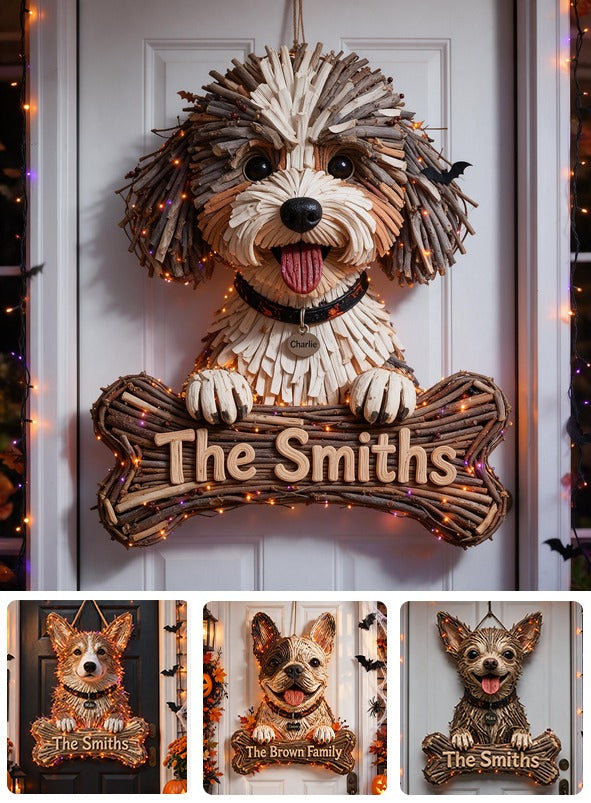 Personalized Halloween Poodle LED Light Acrylic Sign