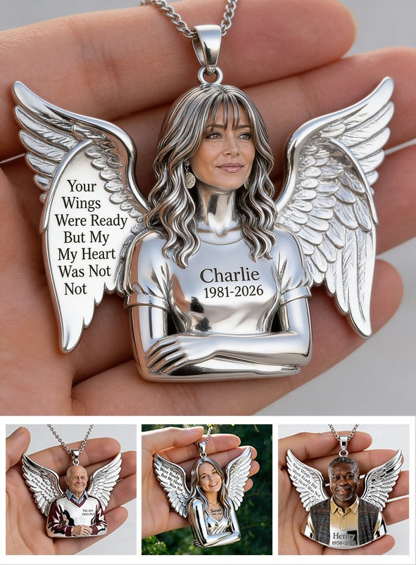 Personalized Middle-Aged Latina Woman Memorial Metal Pendant Necklace Keepsake