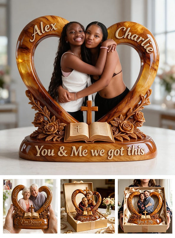 Personalized Custom Photo Black Lesbian Couple Acrylic Plaque LGBT Couple Keepsake