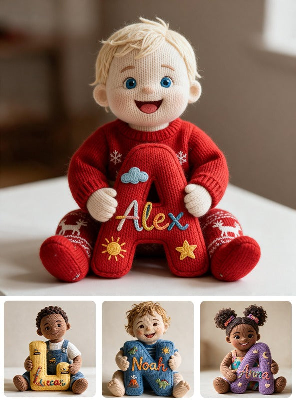 Personalized Custom Photo Christmas Baby Boy Faux Fur Pillow Kids Christmas Gift