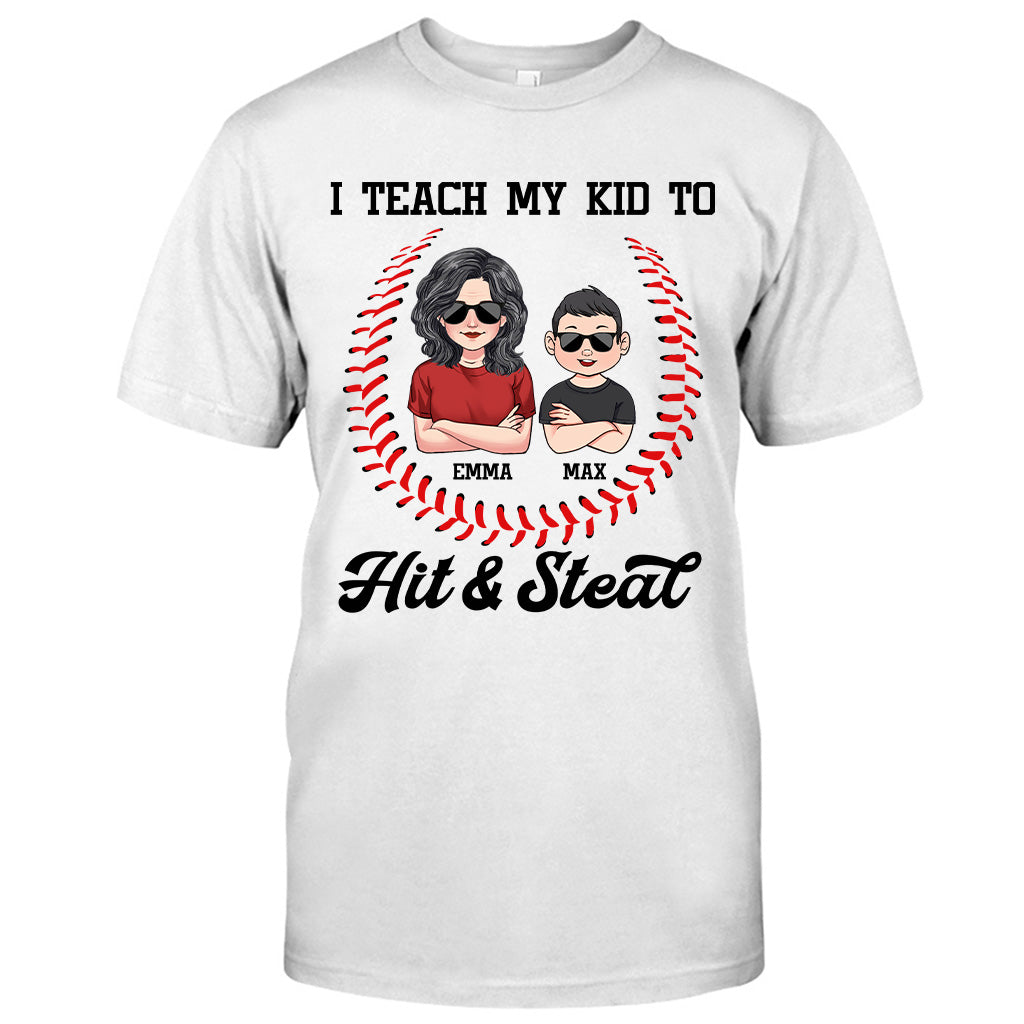 I Teach My Kid - Personalized Baseball T-shirt and Hoodie