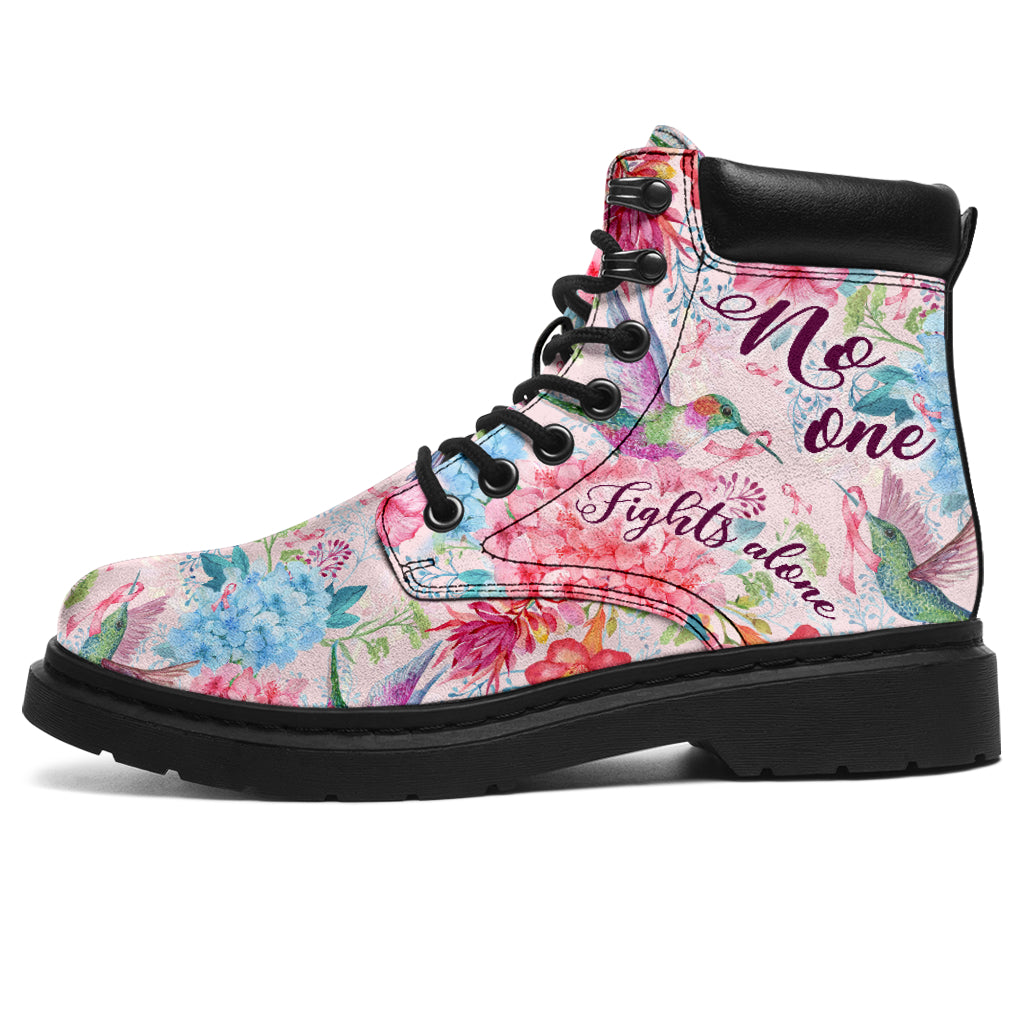 No One Fights Alone Breast Cancer Awareness All Season Boots 0622