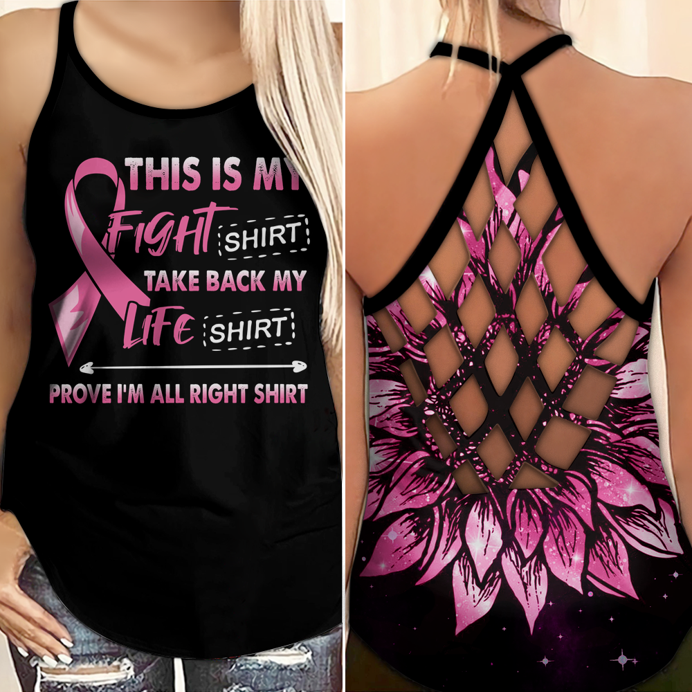 This Is My Fight - Breast Cancer Awareness Cross Tank Top 0722