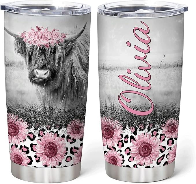 Highland Cow Lover Personalized Highland Cow Tumbler 0624
