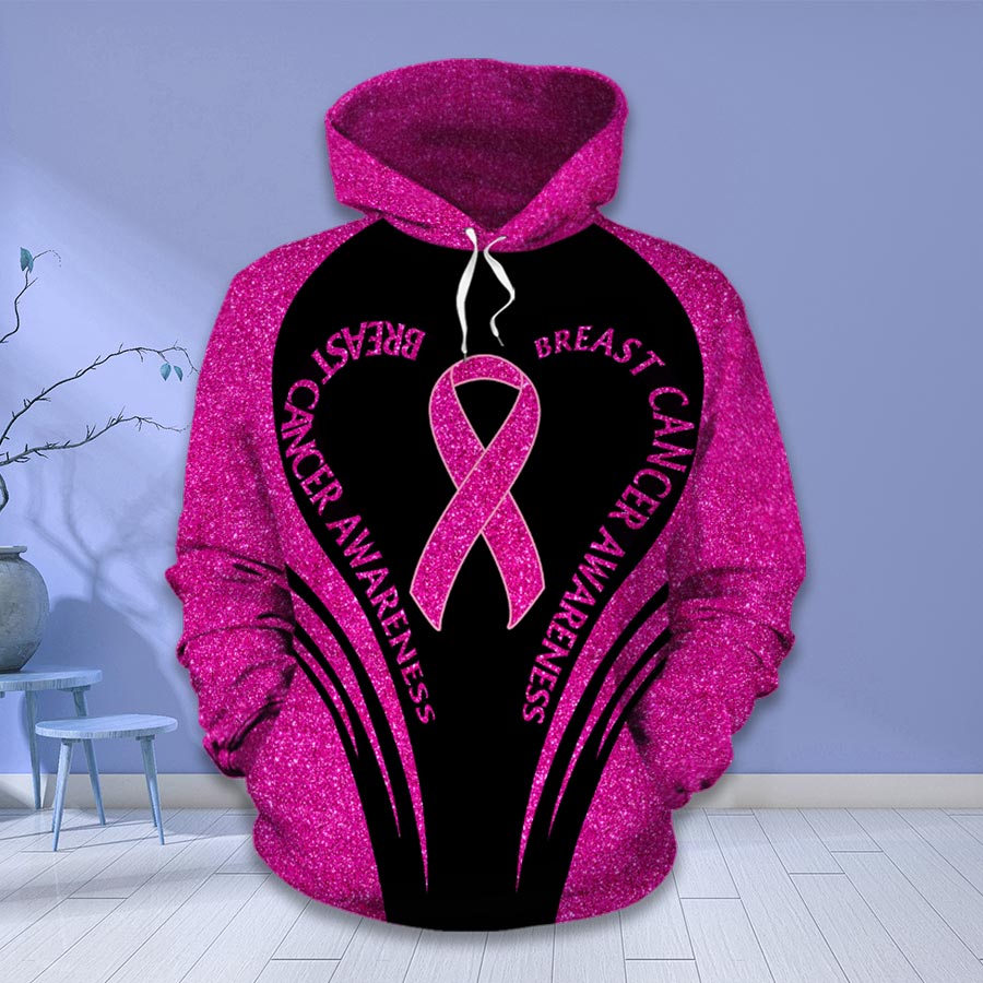 Pink Ribbon - Breast Cancer Awareness All Over T-shirt and Hoodie 0822