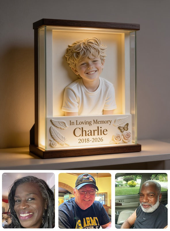 Personalized In Loving Memory Little Boy Memorial Custom Acrylic Plaque