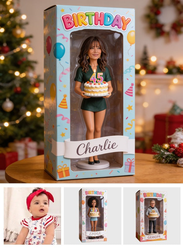 Personalized 45th Birthday Middle-Aged Latina Woman Acrylic Display Box Gift
