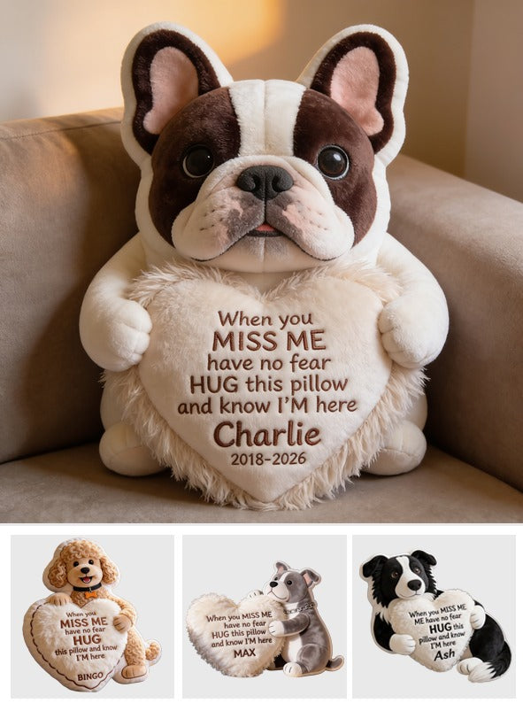 Personalized Memorial Black and White French Bulldog Faux Fur Pillow Pet Remembrance Gift