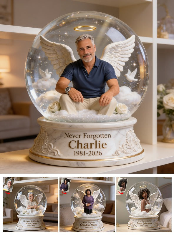 Personalized Middle-Aged Man Memorial Custom Shaped Acrylic Plaque Sympathy Gift