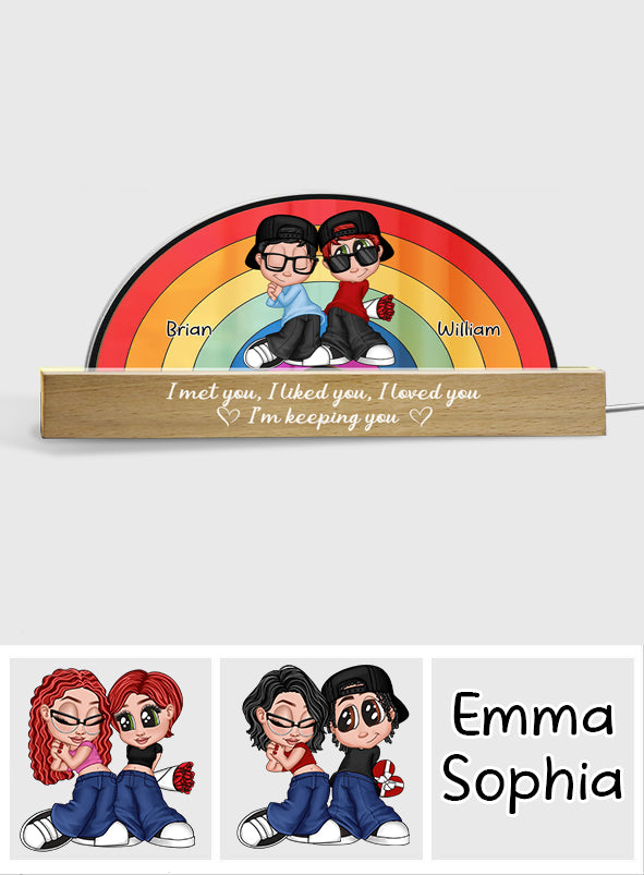 I Liked You & Love You - Personalized LGBT Support Custom LED Night Light