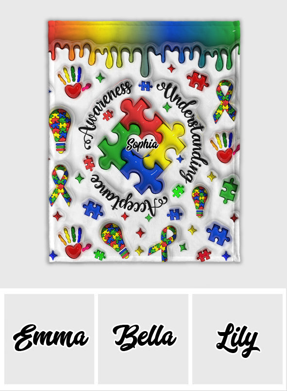 Autism Awareness - Personalized Autism Awareness Blanket