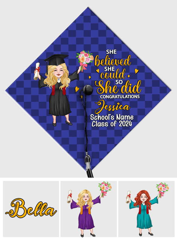 Graduation Girl 2024 - Personalized Graduation Cap Topper