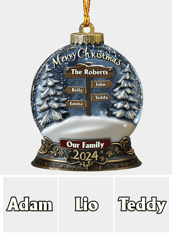 Merry Christmas 2024 - Personalized Family Ornament
