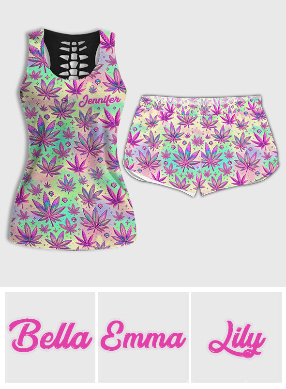 High Maintenance - Personalized Weed Hollow Tank Top and Women Shorts