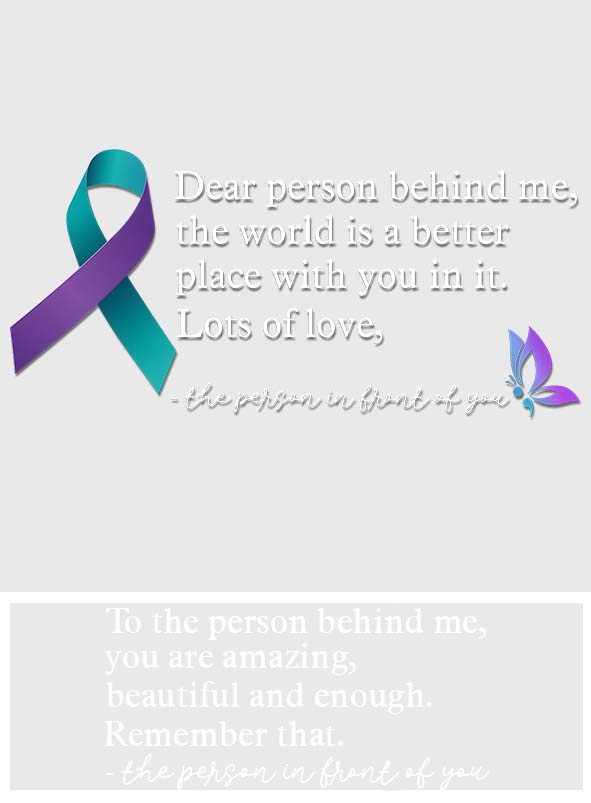Dear person behind me - Personalized Suicide Prevention Decal Full