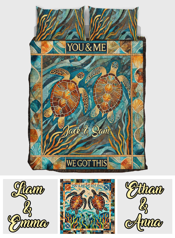 You & Me, We Got This - Personalized Turtle Bedding Set
