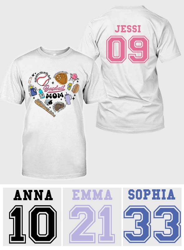 Baseball Mom - Personalized Baseball T-shirt And Hoodie