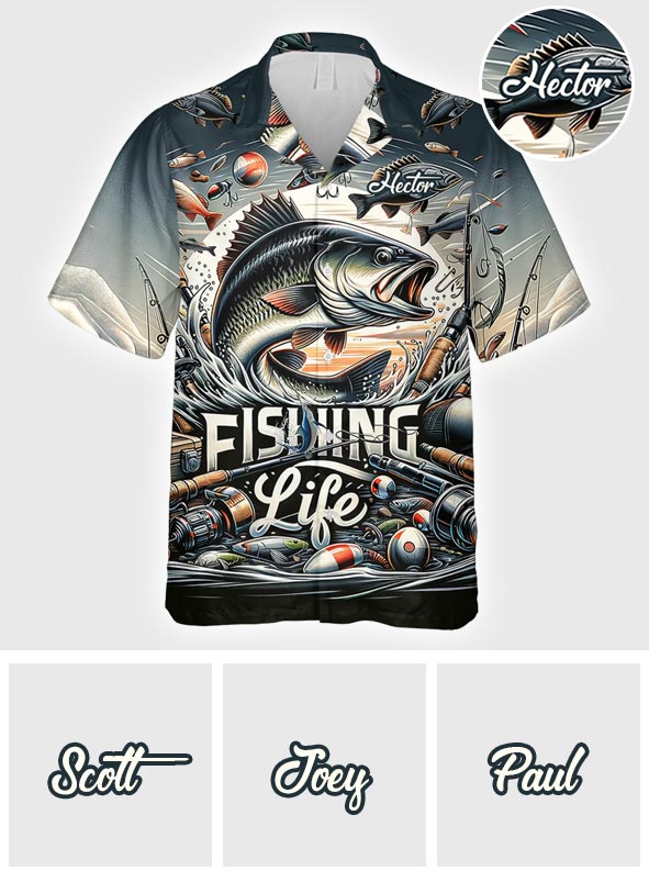 Fishing Life - Personalized Fishing Hawaiian Shirt
