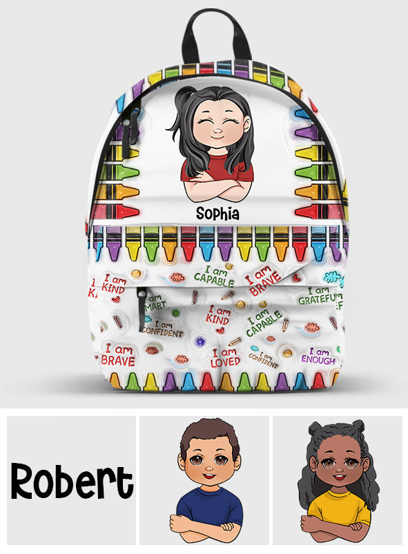 I Am Brave - Personalized Kid Backpack