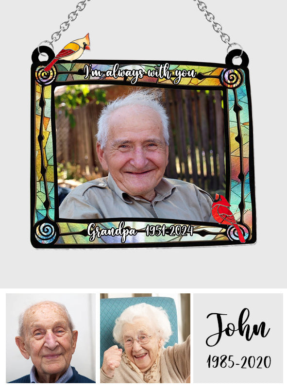 The Sky Looks Different In Loving Memory Cardinal - Personalized Memorial Window Hanging Suncatcher Ornament