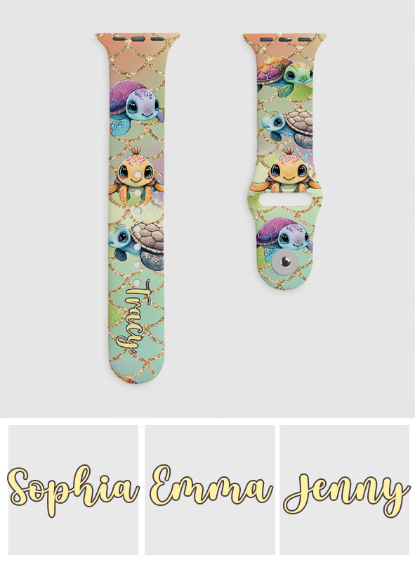 Cute Turtles - Personalized Turtle Apple Watch Band