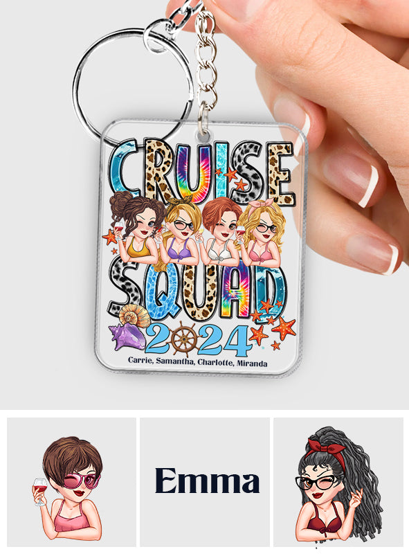 Cruise Squad 2024 - Personalized Cruising Custom Shaped Keychain