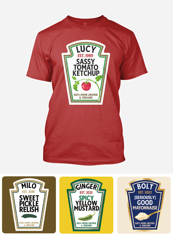 Sassy Ketchup Spicy Mustard Condiment Costume - Personalized Halloween All Over Shirt