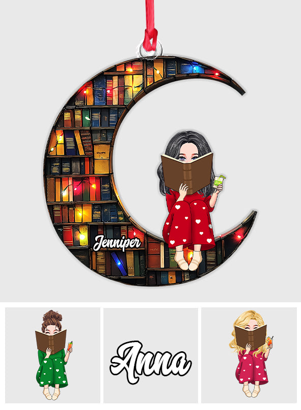 Just A Girl Who Loves Books - Personalized Book Custom Shaped Ornament