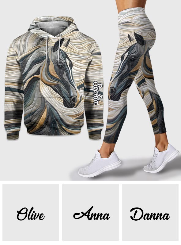 Beautiful Horse - Personalized Horse Hoodie and Leggings