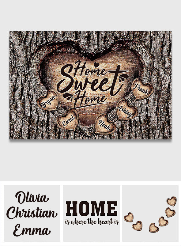 Home Sweet Home - Personalized Family Doormat