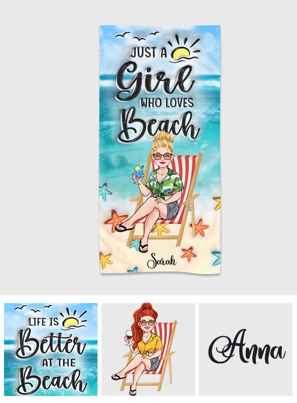 Life Is Better At The Beach - Personalized Sea Lover Beach Towel