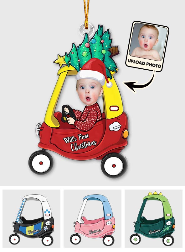 Baby's First Christmas - Personalized Newborn Transparent Ornament