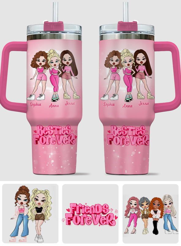 Friends Forever - Personalized Bestie Tumbler With Handle