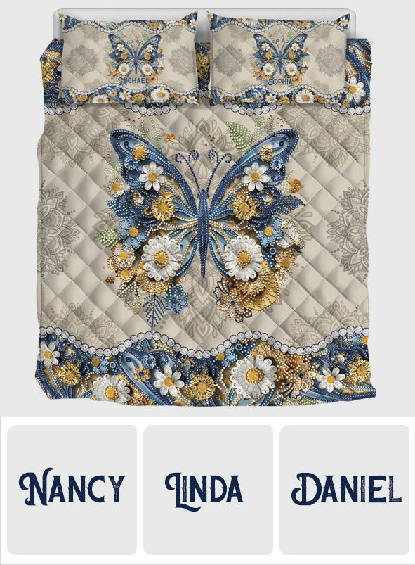 Beautiful Butterfly - Personalized Butterfly Quilt Set