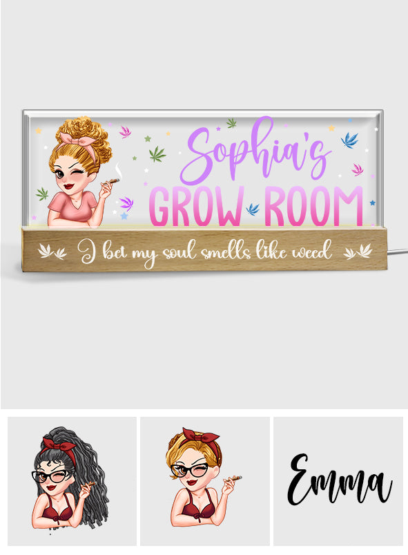 Grow Room Plaque - Personalized Weed Custom LED Night Light